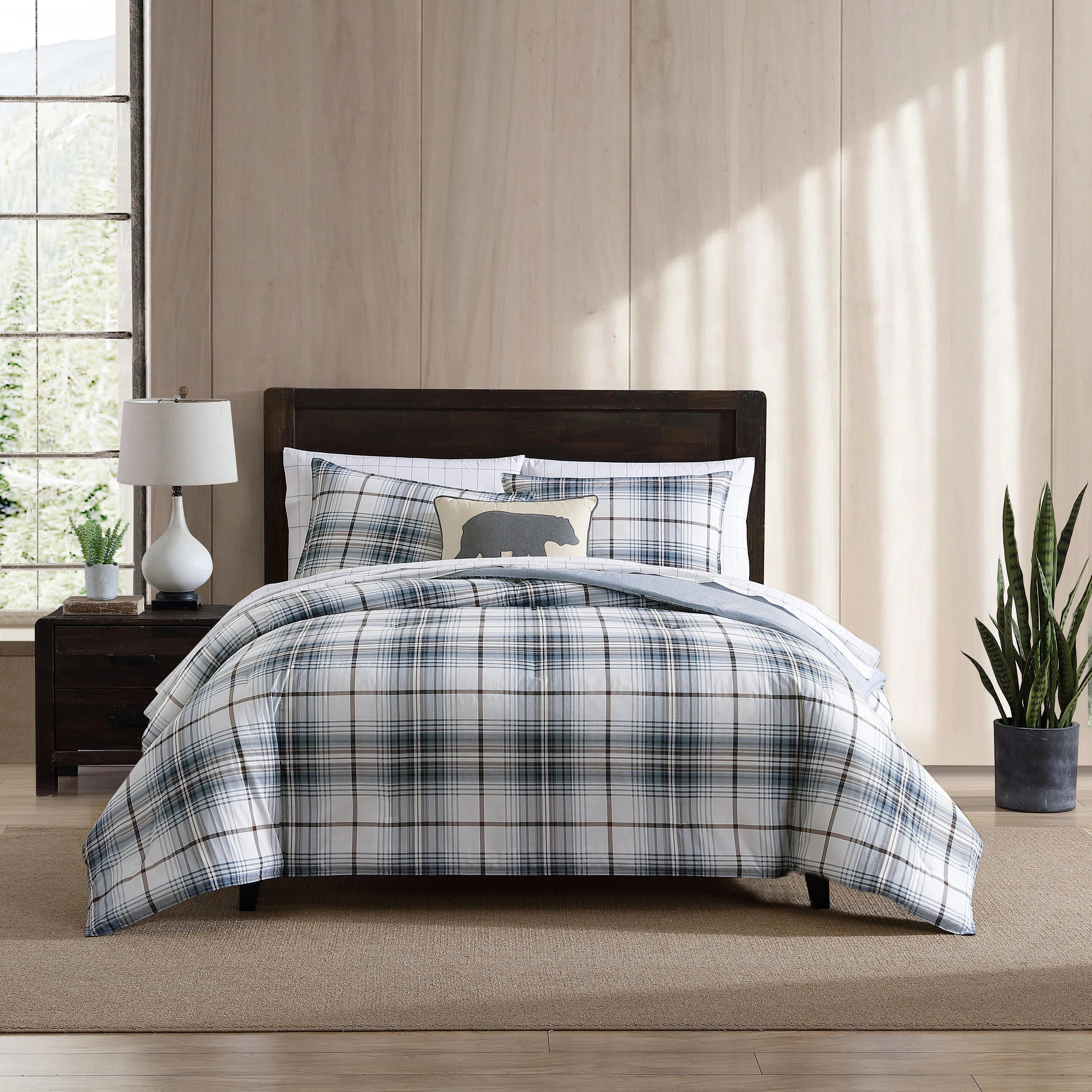 Eddie Bauer Alder Plaid Cotton Comforter Set | Wayfair North America