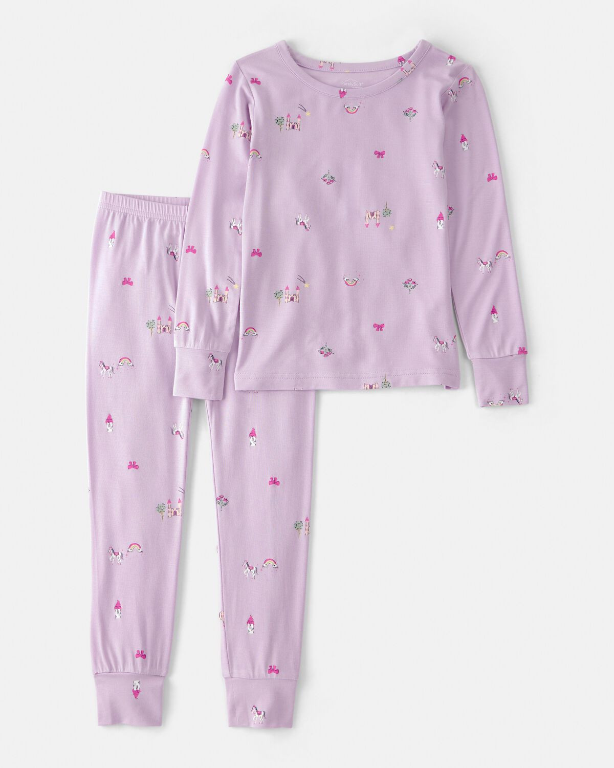 Toddler Girl Fairytale PurelySoft 2-Piece Pajama Set - Purple | Carter's Inc
