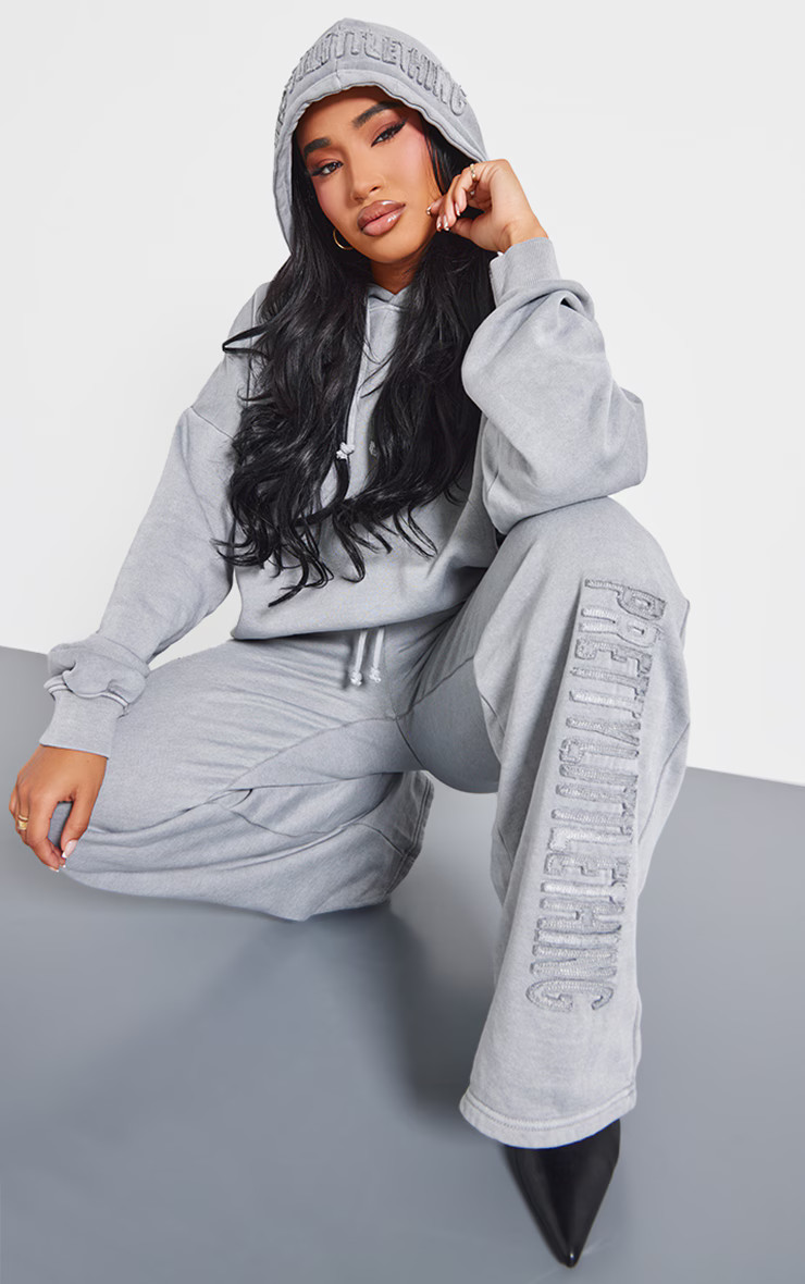 PRETTYLITTLETHING Shape Grey Hoodie | PrettyLittleThing UK