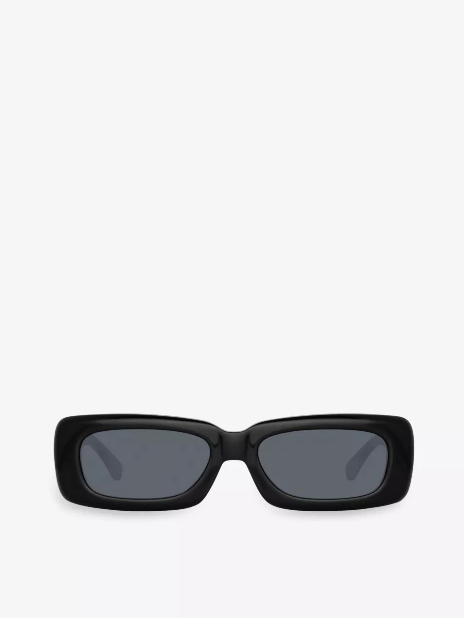 The Attico x Linda Farrow Mini Marfa rectangular-frame acetate sunglasses | Selfridges