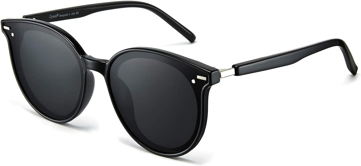 Cyxus Polarized Cateye Sunglasses for Women Men Retro Round Large Vintage UV Protection Oversized... | Amazon (US)