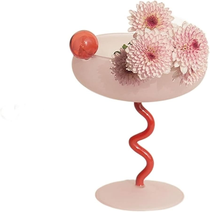 Red Wine Glasses Cute Slash Glass Cup Jelly Beans Twisty Goblet Drinking Glasses for Drinks Frost... | Amazon (US)