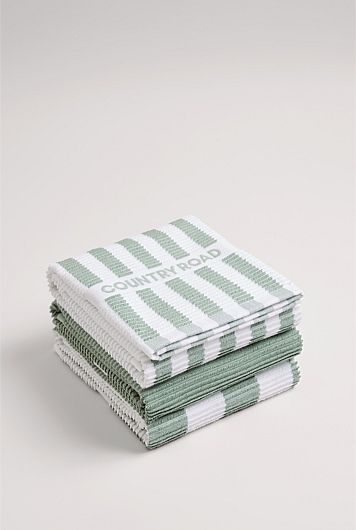 CR Stripe Australian Cotton Tea Towel Pack of 3 | Country Road