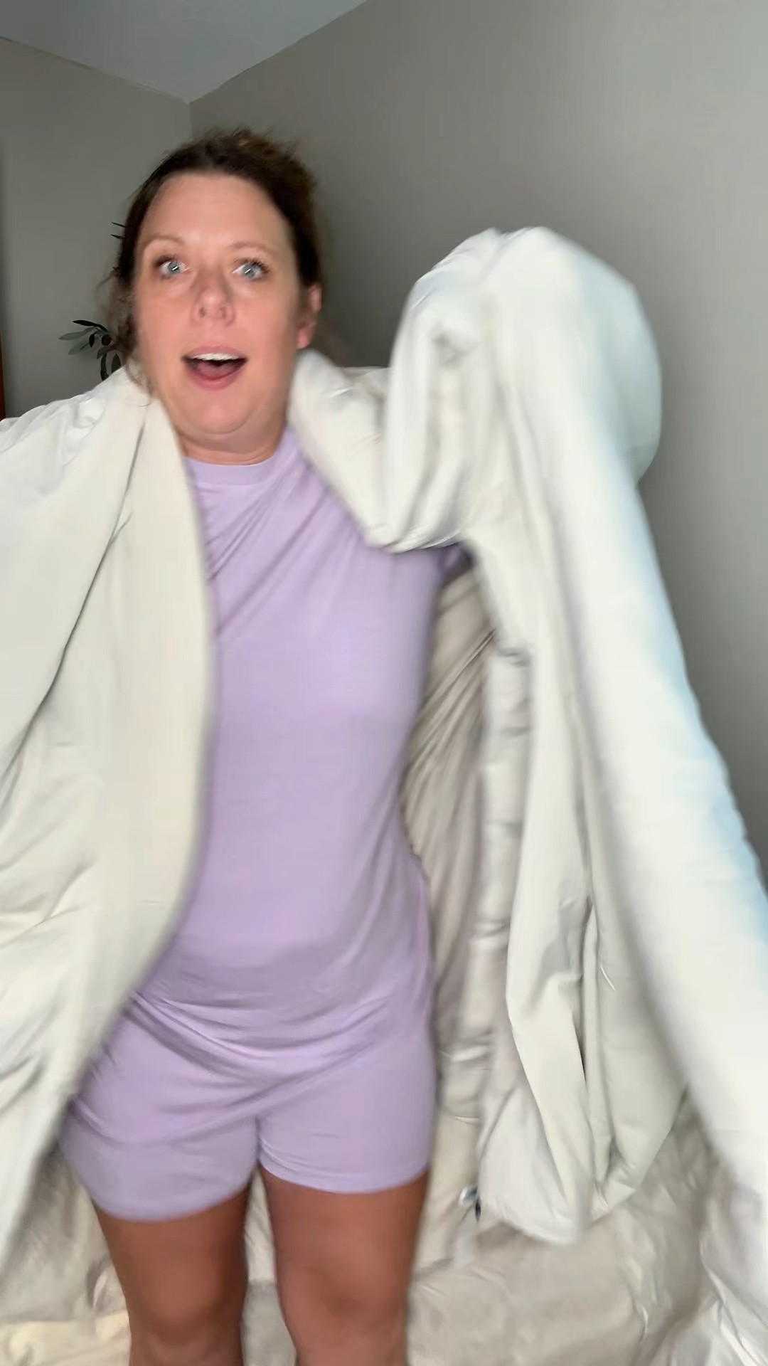If you are a hot sleeper, this cooling comforter is the softest and icy cold. Still is heavy enough to be cozy, but so cold you won’t wake up drenched in sweat. 
#mellowcooling #mellow #bedding #hotsleeper #nightsweats

#LTKOver40 #LTKHome #LTKselfcare