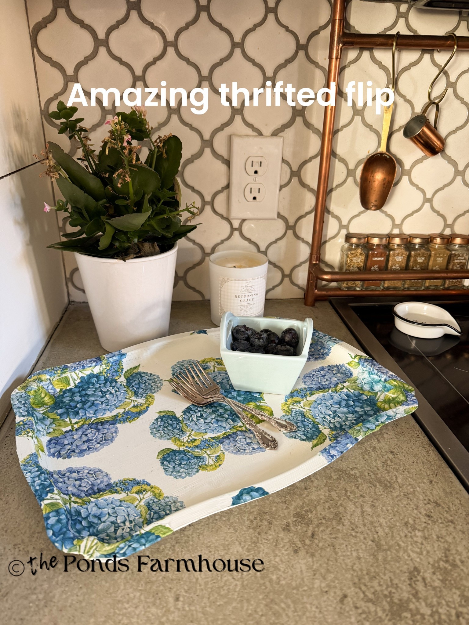 See this amazing $3.00 Thrift Store flip using a no wrinkle napkin decoupage technique.  See napkin options and supplies needed. #decoupagecraft 

#LTKHome #LTKSeasonal