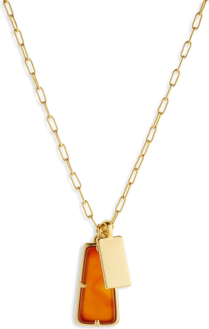 Madewell Stone Collection Carnelian Pendant Necklace | Nordstrom | Nordstrom