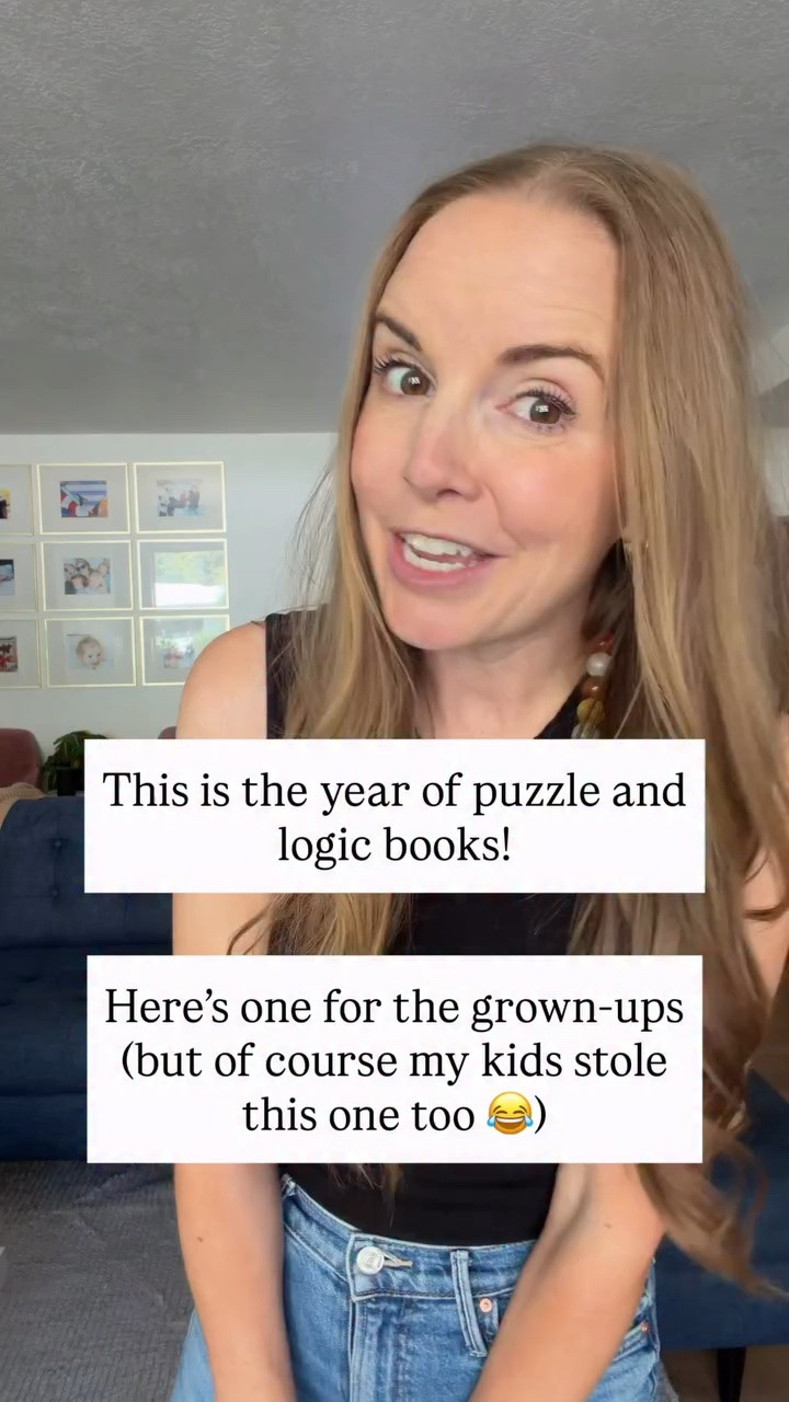 After a year of nonstop Cluedle and Murdle Jr at my house, I figured it was time to get some puzzle and logic books for the adults 

But, what do you know? 

The kids stole this one too! Ha! We love this New York Times puzzle book!