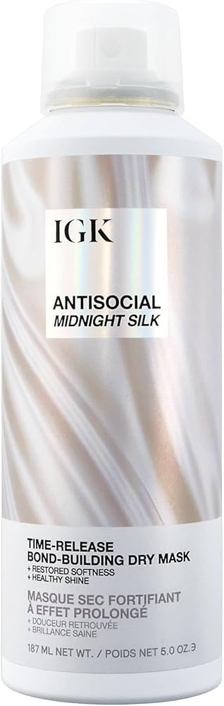 IGK Antisocial Overnight Bond-Building Dry Hair Mask, No-Rinse | Leave-In Treatment for Damaged H... | Amazon (US)