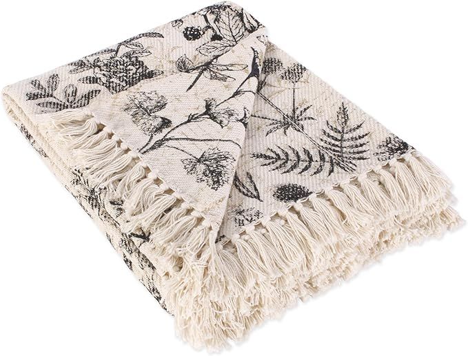 DII French Country Printed Woven Throw, 50x60, Botanical | Amazon (US)