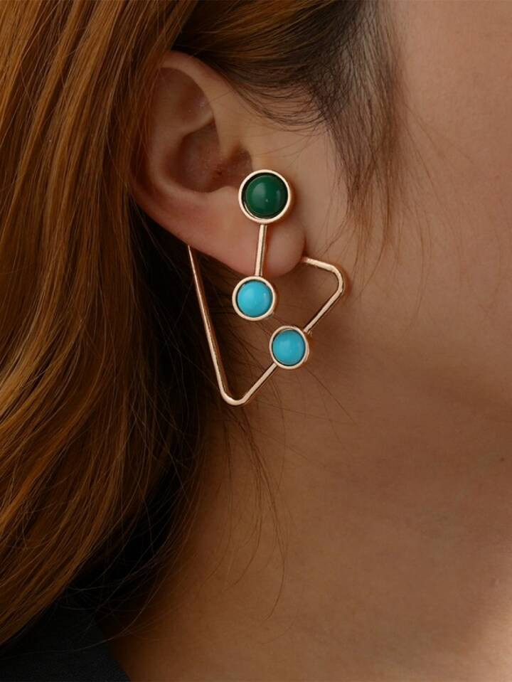 Geo Decor Earring Jackets | SHEIN