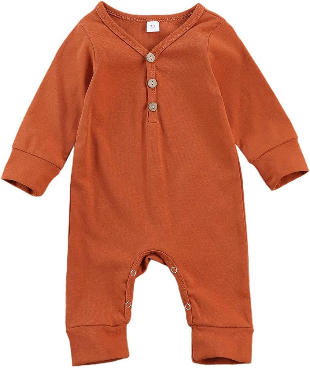 Newborn Kids Baby Boys Cute Solid Color Romper Jumpsuit Top Outfits Clothes | Amazon (US)