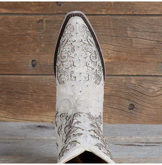 Tan and White Glitter Inlay With Crystals by Corral | Rod's Western Palace/ Country Grace