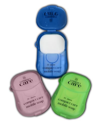 Compact Care Portable Soap Sheets – 500pcs (10 Travel Cases × 50 Sheets) – Pocket-Size Biodegradable Hand Wash Paper for Travel, Camping, Hiking, Emergency Kits | Amazon (US)