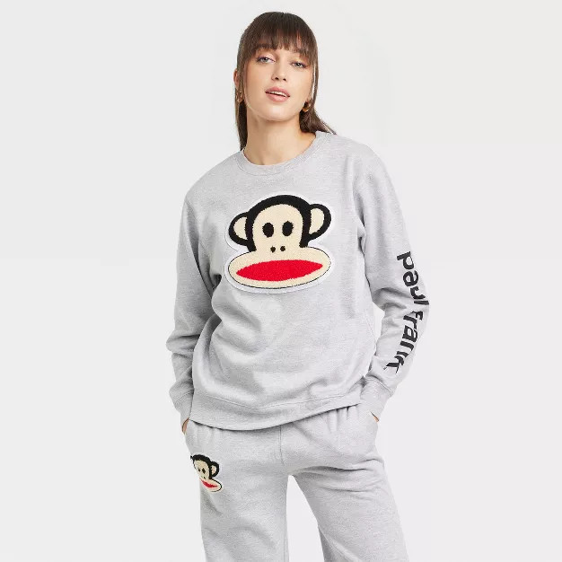 Women's Paul Frank Graphic Sweatshirt - Gray | Target