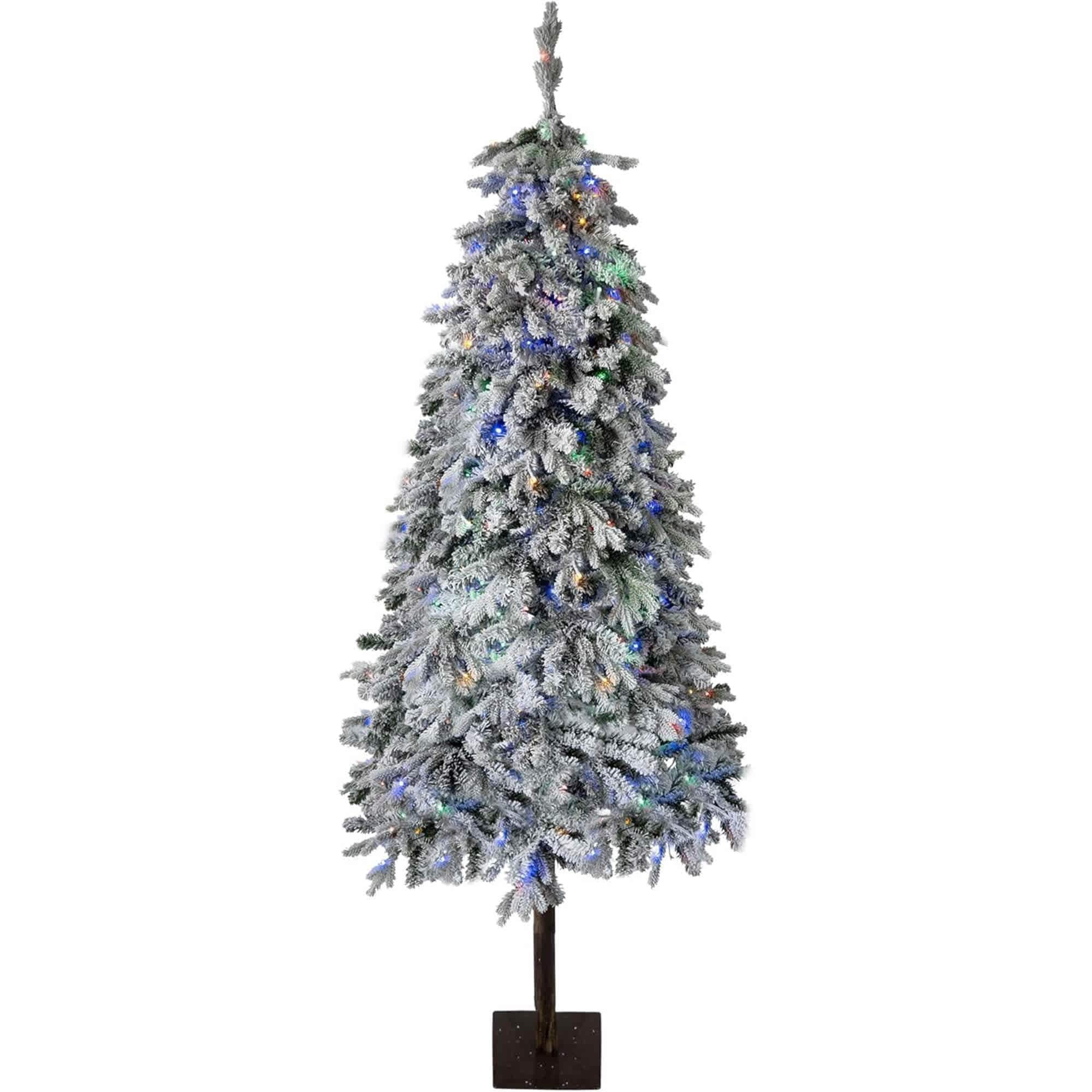 Garvee 7FT Pre Lit Christmas Tree with 230 Color Changing LED Lights 8 Modes and Metal Stand | LHL-PHK-36D8RBFW | Lowe's