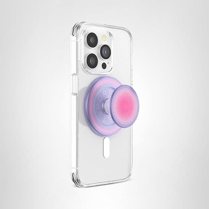 PopSockets Phone Grip for MagSafe, Magnetic Holder, Phone Stand, Cute Pink - Aura | Amazon (US)