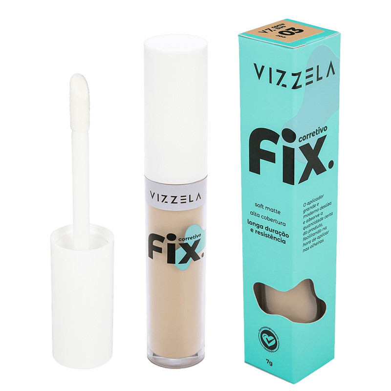 Vizzela Cosméticos Fix Cor 3
            
                 - Corretivo Líquido 7g | Beleza Na Web (BR)
