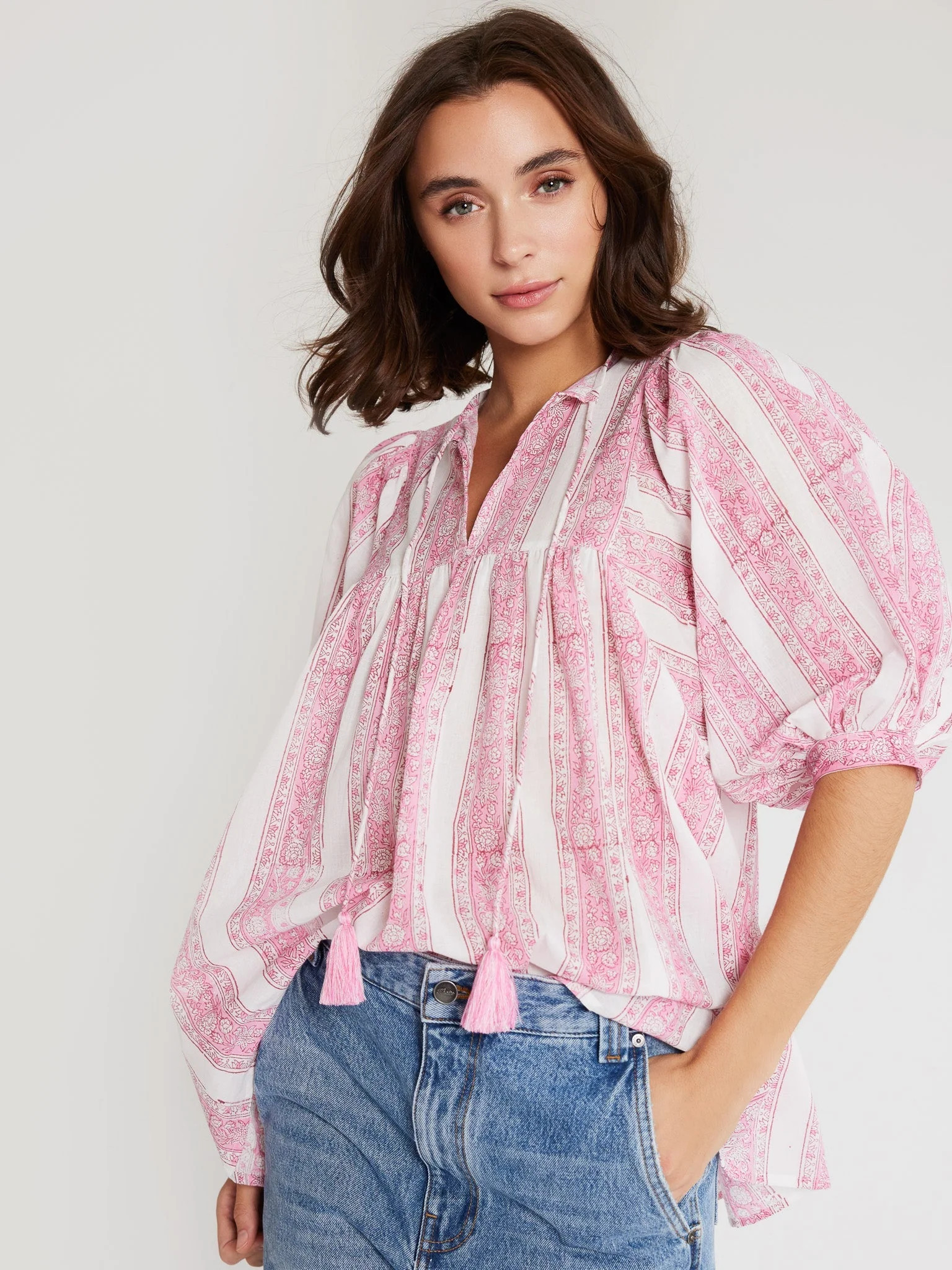 Shop Mille - Thalia Top in Jaipur Stripe | Mille