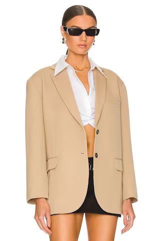 ANINE BING Quinn Blazer in Deep Sand from Revolve.com | Revolve Clothing (Global)