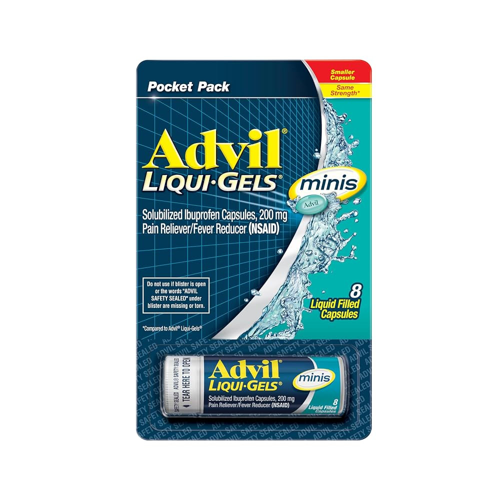 Advil Liqui-Gels minis Pain Reliever and Fever Reducer, Pain Medicine for Adults with Ibuprofen 2... | Amazon (US)