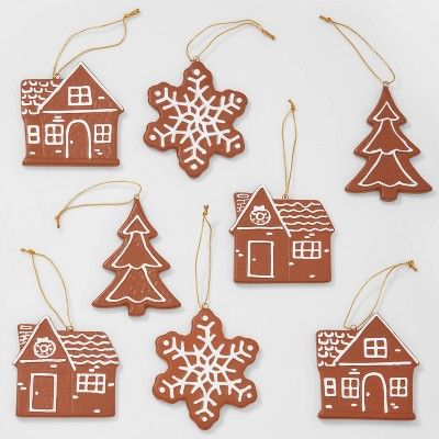 8ct Gingerbread Premium Christmas Tree Ornament Set - Wondershop™ | Target
