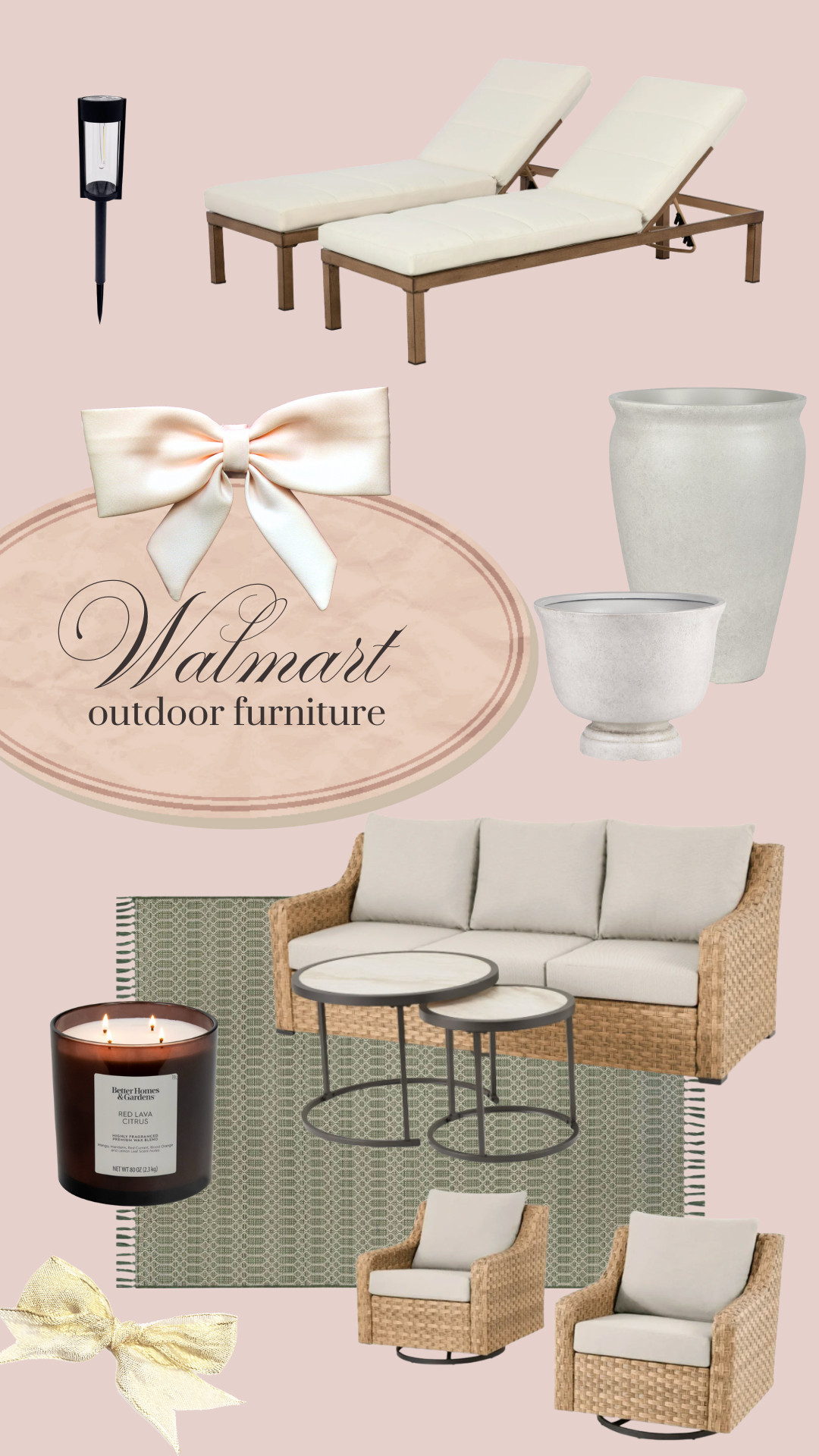 Walmart outdoor furniture! 🩷 

 #LTKSeasonal #LTKHome