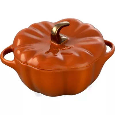 Staub Stoneware 16-oz Petite Pumpkin Cocotte, Orange, 10 Pieces | Belk