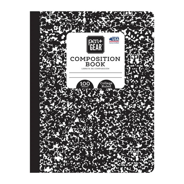 Pen + Gear Composition Book, College Ruled, 100 Pages | Walmart (US)