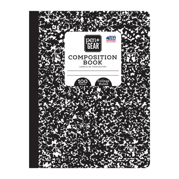 Pen + Gear Composition Book, College Ruled, 100 Pages | Walmart (US)