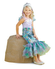 Kids Mermaid Queen Costume With Headband | TJ Maxx
