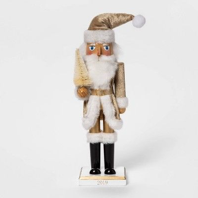 13.7" x 3.5" Santa Claus Nutcracker Gold - Wondershop™ | Target