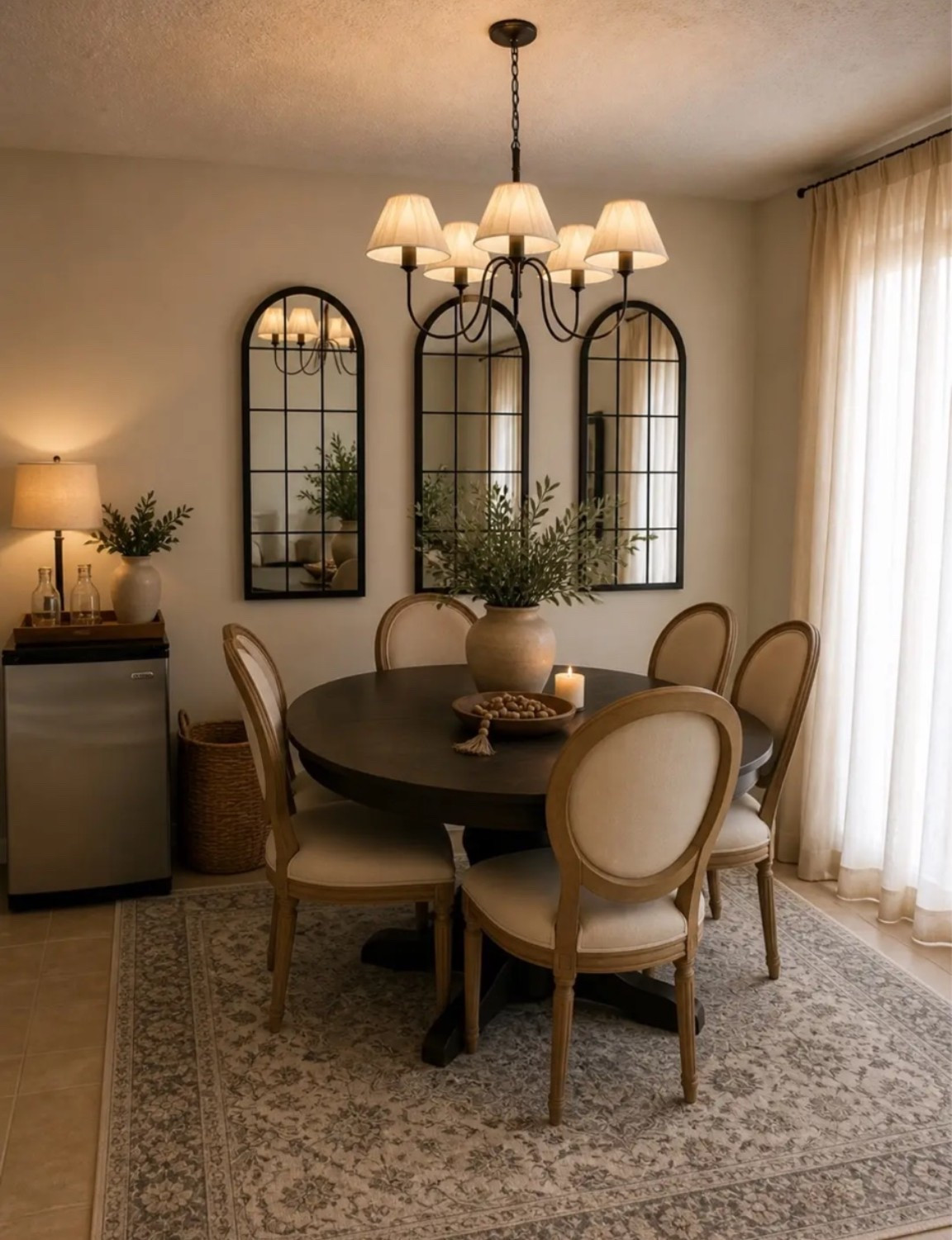 Exact light and similar light, mirror, rug

#LTKHome