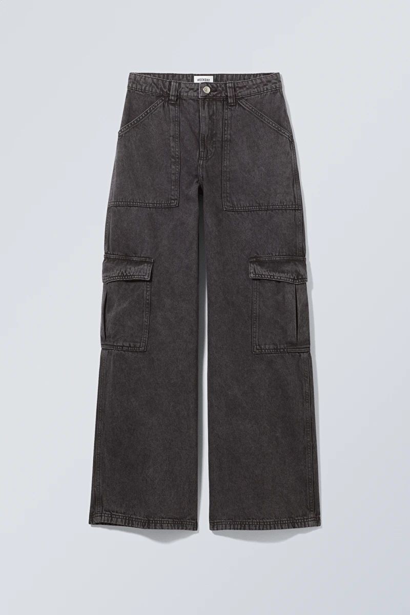 Julian Workwear Trousers - Washed black - Weekday GB | Weekday
