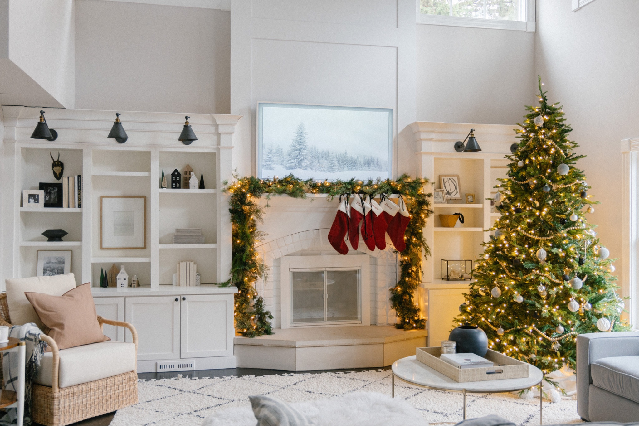 Our Mantle from last year ❤️ Our Lighted Faux Pine Garland is $48 and ships free! I used 2 garlands to get this look. 
#pinegarland
#fauxgarland
#affordablegarland


#LTKHolidaySale #LTKHoliday #LTKSeasonal