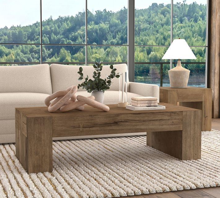 Raymond Rectangular Reclaimed Wood Coffee Table (60") | Pottery Barn (US)