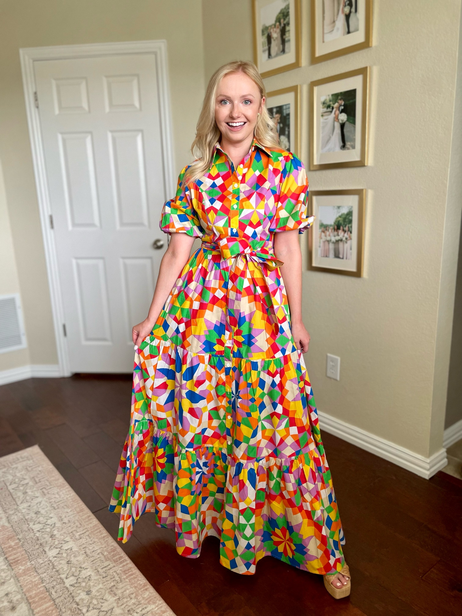 Wearing a small | statement dress, summer dress,
Patterned dress, multi color dress, shirt dress 

#LTKFind #LTKSeasonal #LTKstyletip