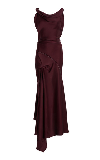 Asymmetric Satin Midi Dress | Moda Operandi (Global)