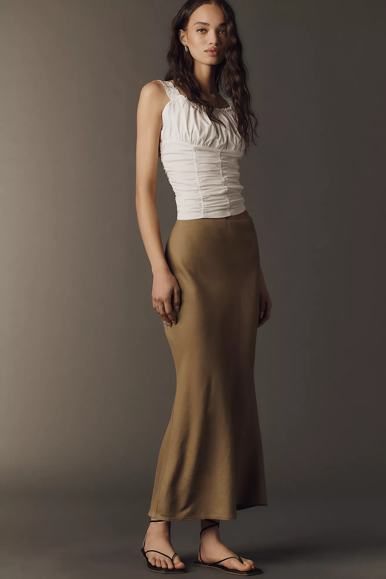 Tilda Maxi Slip Skirt: Linen Edition | Anthropologie (US)