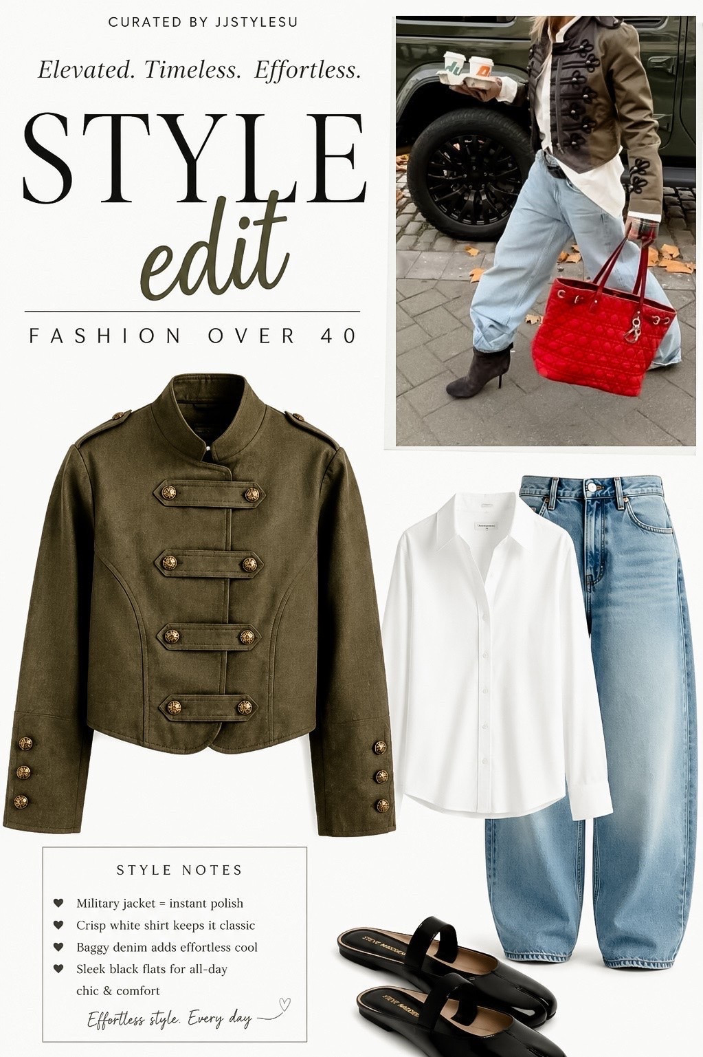 Napoleon-inspired military jackets are making a big comeback this fall. 🍂
This structured silhouette instantly elevates denim and a crisp white button-down for an effortless, polished look. 
Shop my edit in LTK. 🤎


#FashionOver40 #StyleOver40 #MilitaryJacket #NapoleonJacket #FallStyle #FallFashion #FallOutfits #ClassicStyle #TimelessStyle #EffortlessStyle #ElevatedStyle #WardrobeEssentials #DenimStyle #BarrelJeans #EverydayStyle #LuxuryInspired #LTKStyle #LTKFashion #LTKFinds #StyleEdit #JjStylesU

#LTKootd #LTKOver40 #LTKFall

#LTKSeasonal #LTKMidsize #LTKWorkwear