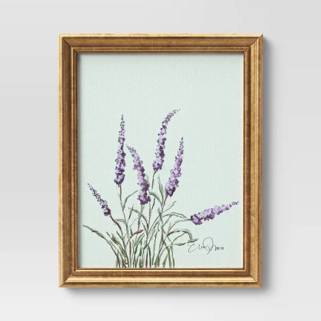 8" x 10" Floral Framed Wall Canvas Green - Threshold™ | Target