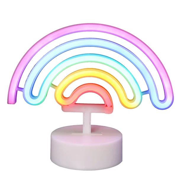 EZ-Illuminations Battery Operated Multicolor LED Neon-Style Rainbow Light, with Built-in Timer - ... | Walmart (US)