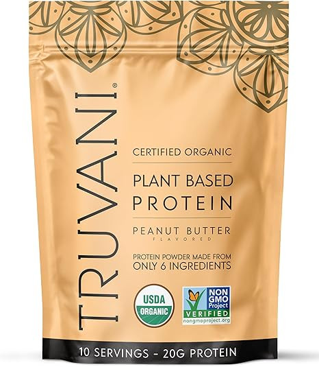 Truvani Vegan Pea Protein Powder | Peanut Butter | 20g Organic Plant Based Protein | 10 Servings ... | Amazon (US)