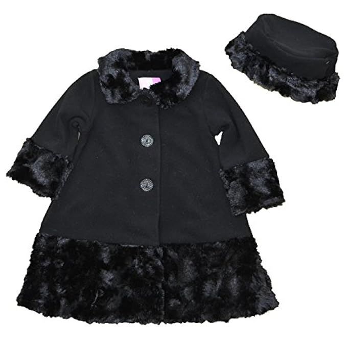 Good Lad Little Girls' Faux Fur Trimmed Fleece Coat | Amazon (US)