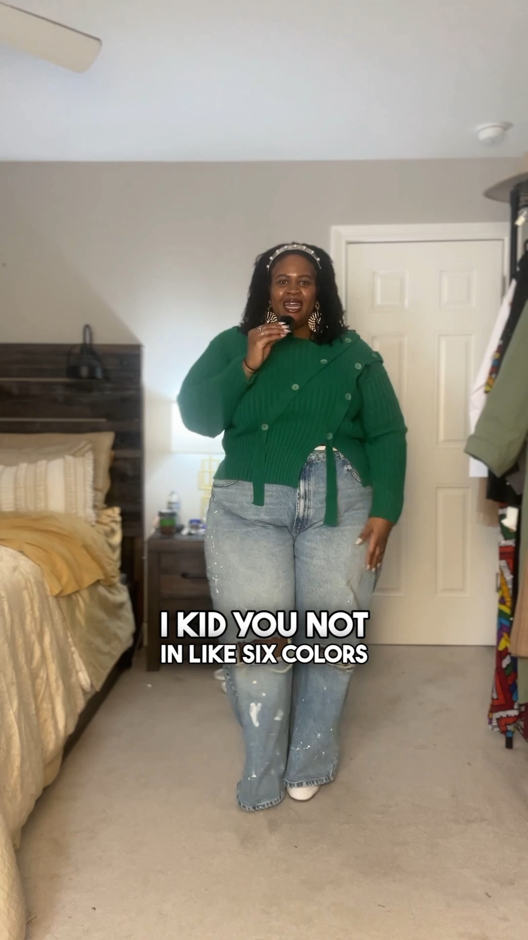 This adorable green sweater is a size 26, but honestly I could have sized down. The light wash distressed jeans are in a size 24. The white loafers with gold detail are in a size 12W.

Oh and the movie was AMAZING!! Definitely recommend it! 

#LTKPlusSize #LTKShoeCrush #LTKFindsUnder50