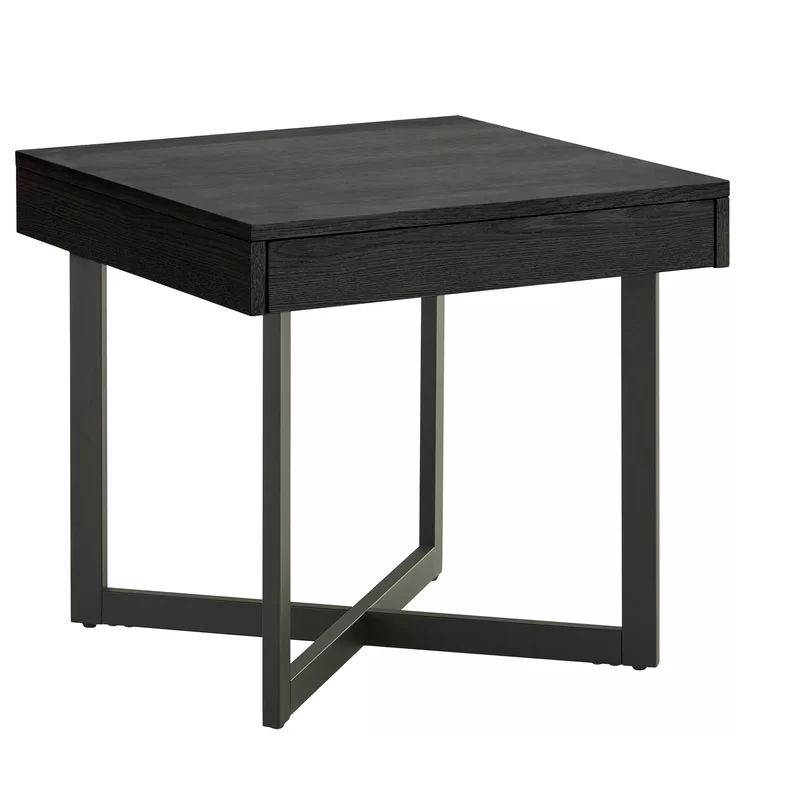 Burch 22'' Tall Cross Legs End Table with Storage | Wayfair North America