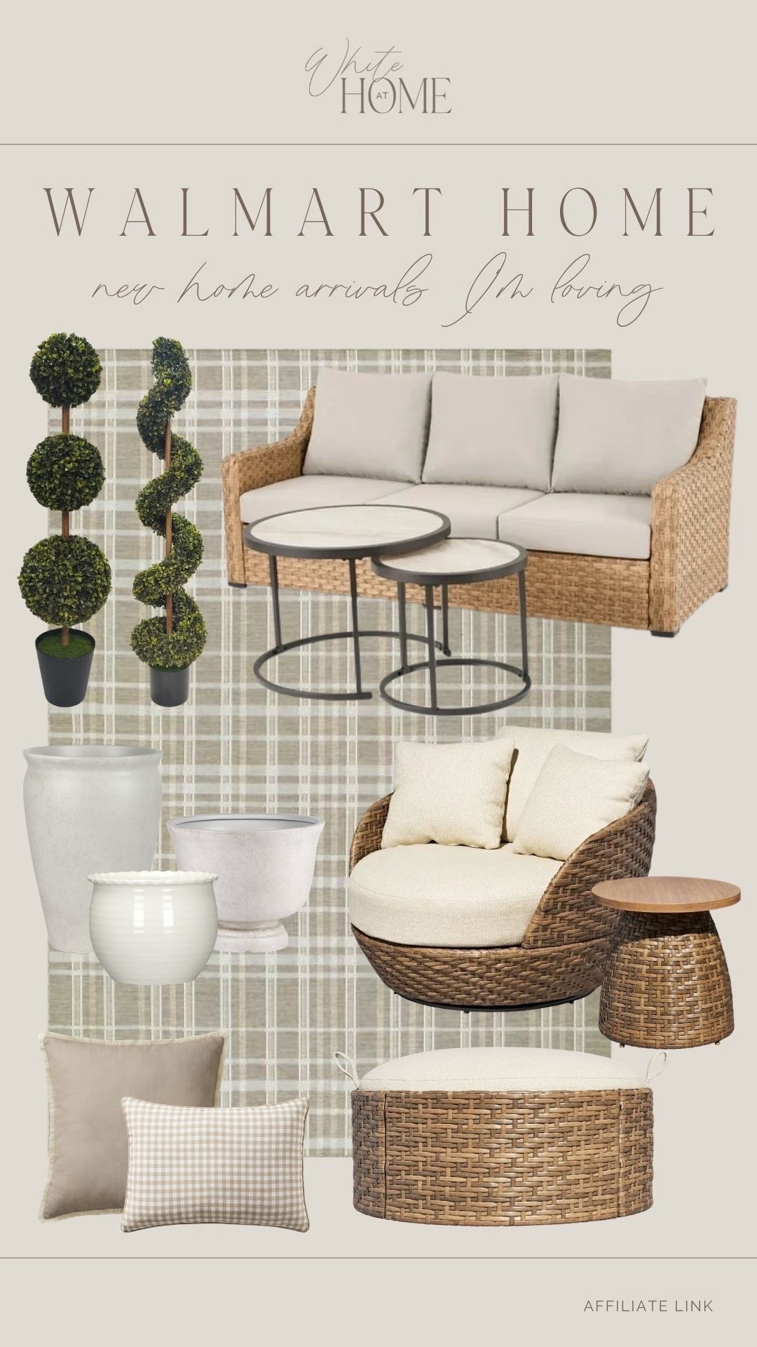 Loving these new Walmart patio arrivals! The best selling patio set is back and in tons of new colors. I love this 3 piece set from the Drew Barrymore line and all of these faux plants and planters are so pretty too! 

#LTKHome