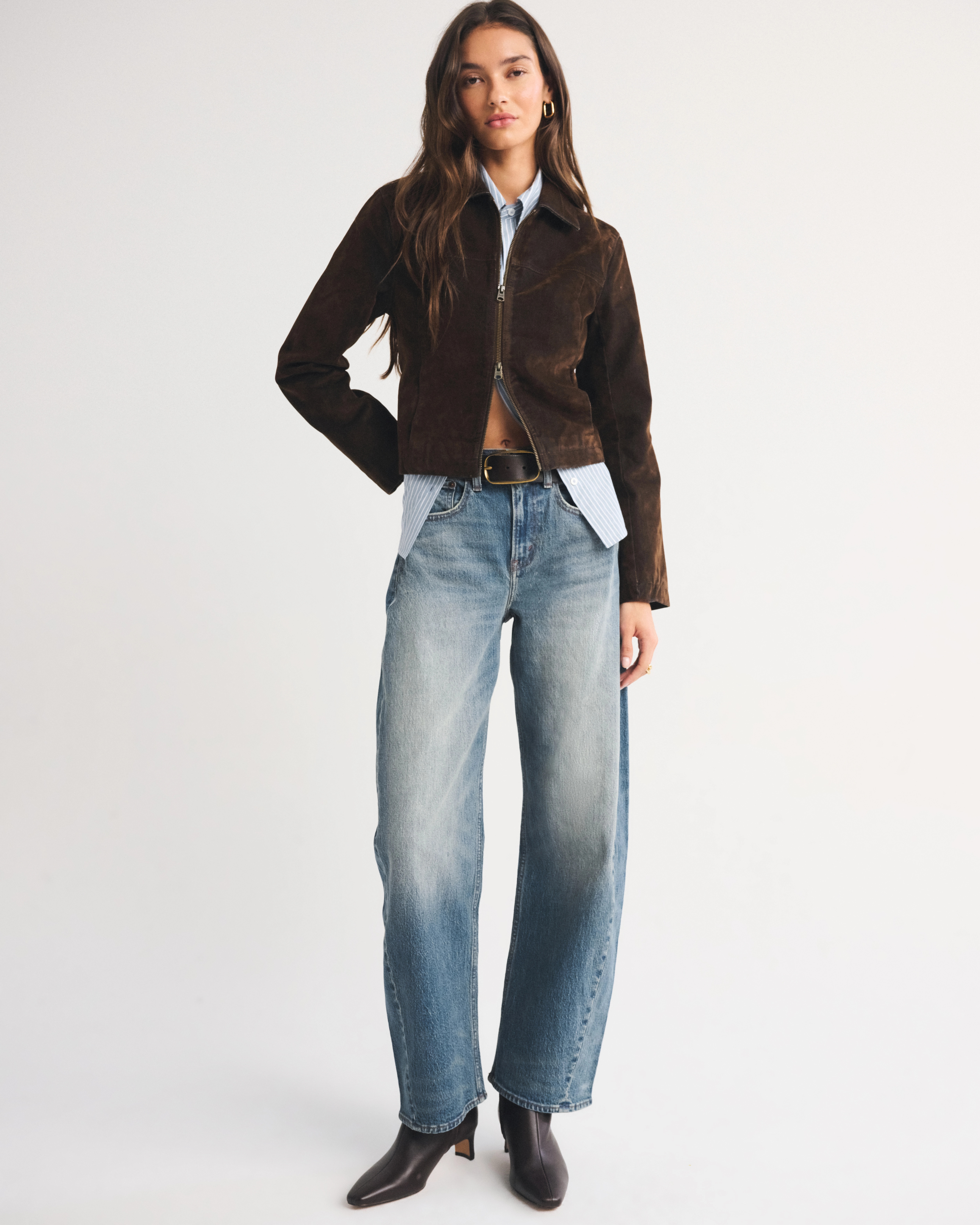 High Rise Barrel Jean | Abercrombie & Fitch (US)