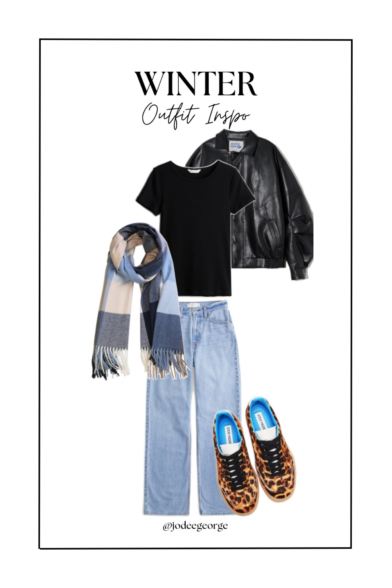 Cute casual cold weather outfit 

Winter outfit, jeans, scarf, leather jacket 

#LTKCyberWeek #LTKSeasonal #LTKGiftGuide