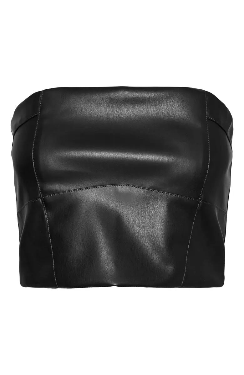 Noisy may Pallie Faux Leather Bandeau Top | Nordstrom | Nordstrom