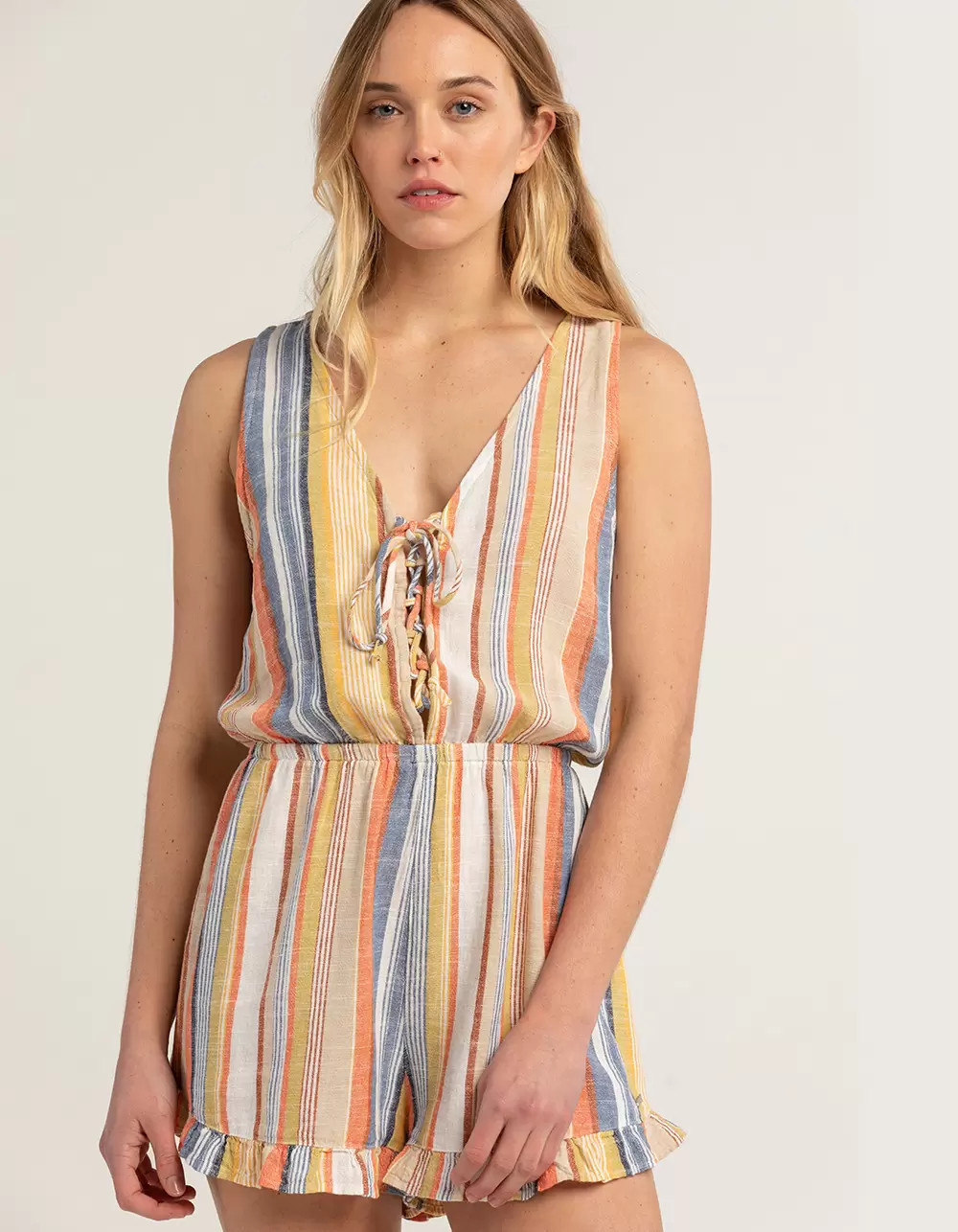 HURLEY Iris Lace Up Womens Romper | Tillys